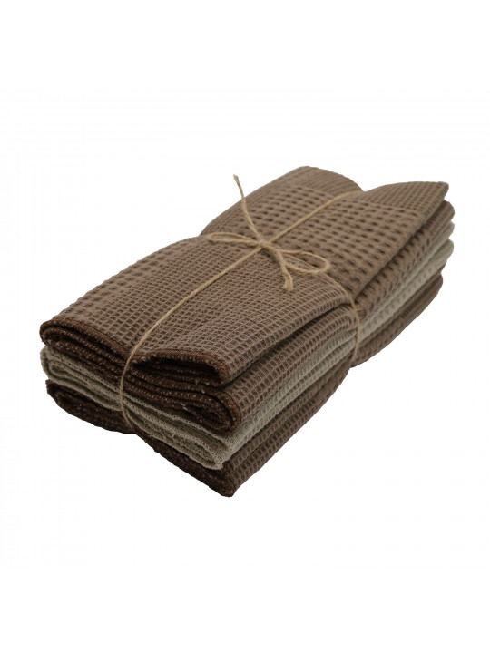 Խոհանոցային սրբիչների հացաքածու VETEXUS VDS 200GSM 3PC BROWN WITH BEIGE 50X70 (985060) 