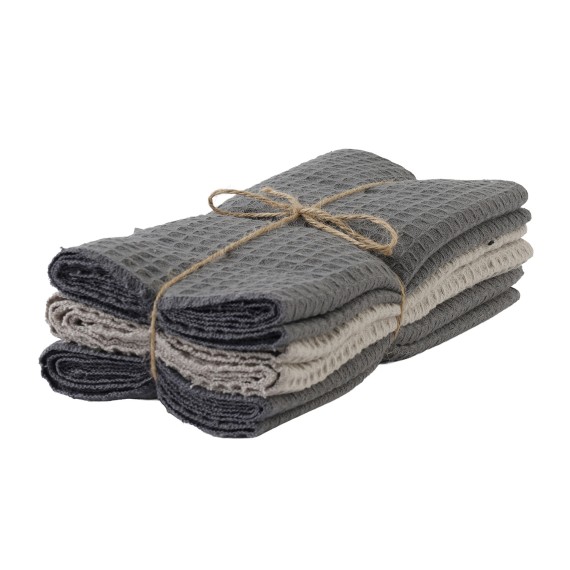 Набор кухонных полотенец VETEXUS VDS 200GSM 3PC DARK GREY WITH CAPPUCINO 50X70 (190722) 