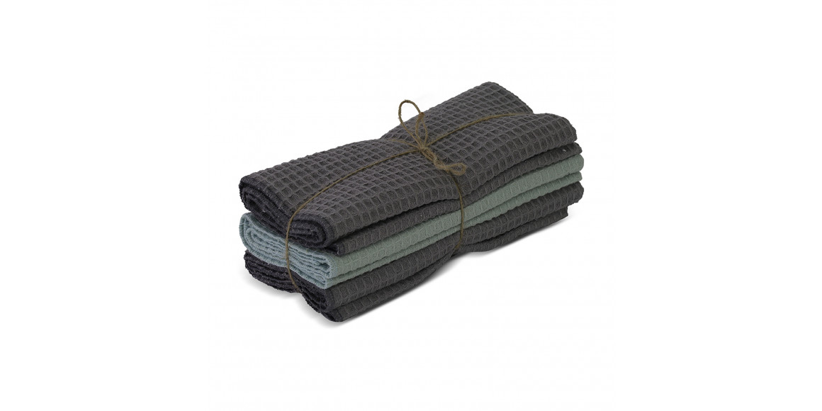 Խոհանոցային սրբիչների հացաքածու VETEXUS VDS 200GSM 3PC GREY WITH LIGHT MINT GREEN 50X70 (070116) 
