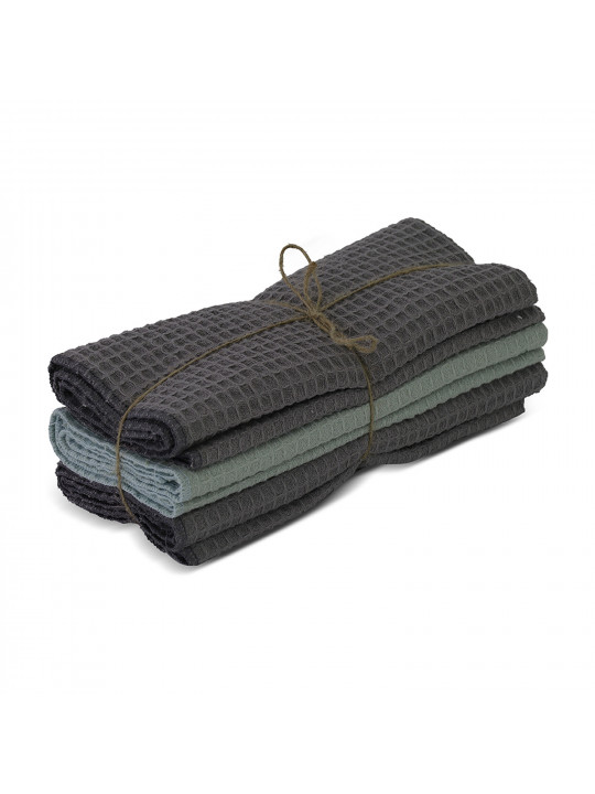 Խոհանոցային սրբիչների հացաքածու VETEXUS VDS 200GSM 3PC GREY WITH LIGHT MINT GREEN 50X70 (070116) 
