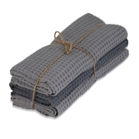 Набор кухонных полотенец VETEXUS VDS 200GSM 3PC LIGHT GREY WITH DARK GREY 50X70 (903422) 