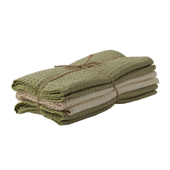 Kitchen towel set VETEXUS VDS 200GSM 3PC OLIVE WITH MILK 50X70 (191057) 