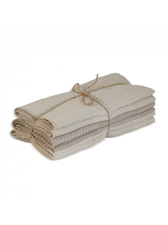 Kitchen towel set VETEXUS VDS 3PC BEIGE WITH CAPPUCINO 50X70 (727097) 