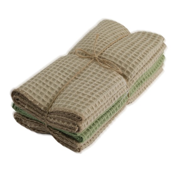 Набор кухонных полотенец VETEXUS VDS 3PC BEIGE WITH OLIVE 50X70 (827681) 