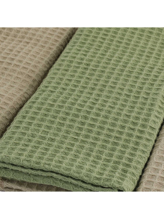 Набор кухонных полотенец VETEXUS VDS 3PC BEIGE WITH OLIVE 50X70 (827681) 