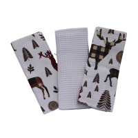 Набор кухонных полотенец VETEXUS VDS 3PC CHRISTMAS DEER WITH WHITE 50X70 (205990) 