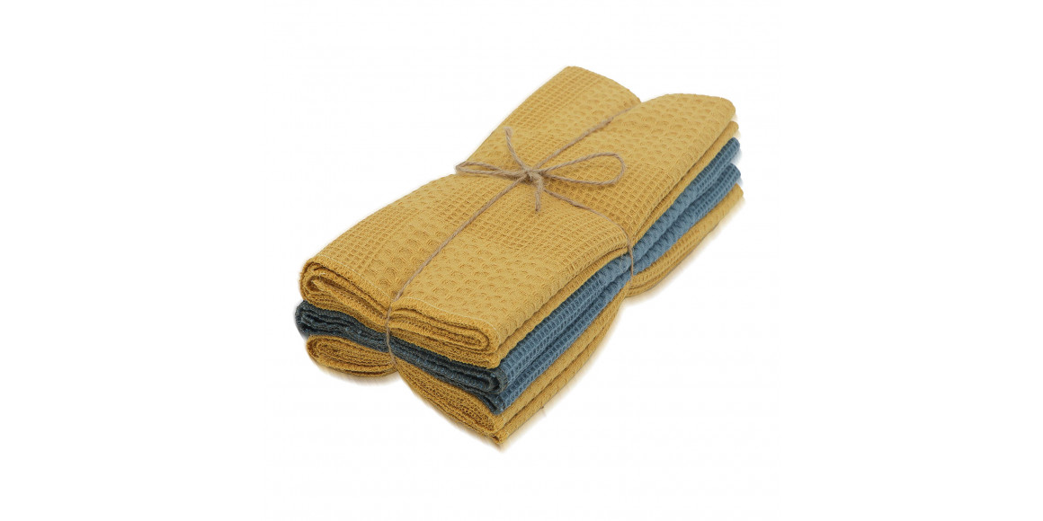 Խոհանոցային սրբիչների հացաքածու VETEXUS VDS 3PC DARK YELLOW WITH MAVI BLUE 50X70 (099346) 