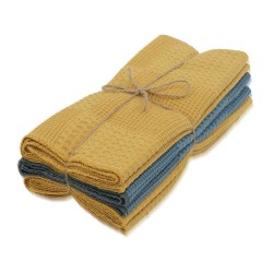 Набор кухонных полотенец VETEXUS VDS 3PC DARK YELLOW WITH MAVI BLUE 50X70 (099346) 