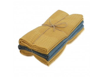 Խոհանոցային սրբիչների հացաքածու VETEXUS VDS 3PC DARK YELLOW WITH MAVI BLUE 50X70 (099346) 
