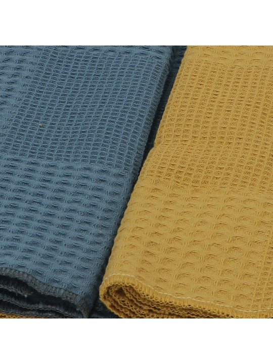 Խոհանոցային սրբիչների հացաքածու VETEXUS VDS 3PC DARK YELLOW WITH MAVI BLUE 50X70 (099346) 