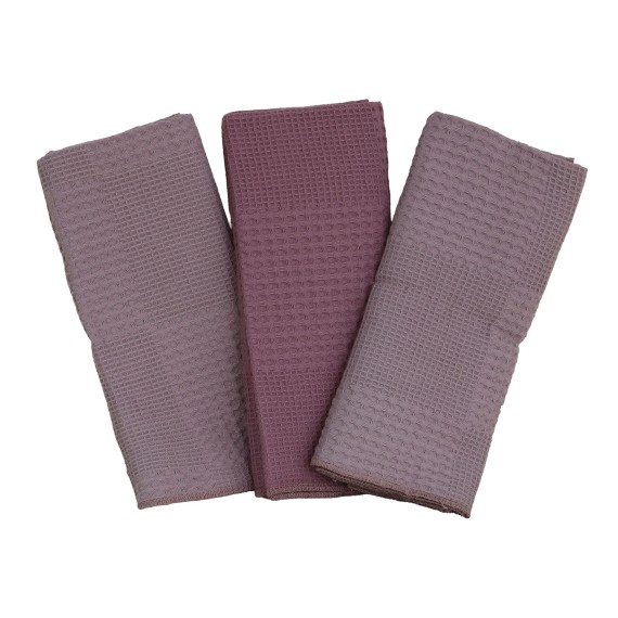 Kitchen towel set VETEXUS VDS 3PC DUSTY PINK WITH PUDRA 50X70 (827667) 
