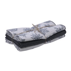 Набор кухонных полотенец VETEXUS VDS 3PC GREY WITH SNOWFLAKE 50X70 (184837) 