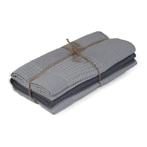 Набор кухонных полотенец VETEXUS VDS 3PC LIGHT GREY WITH DARK GREY 50X70 (731391) 