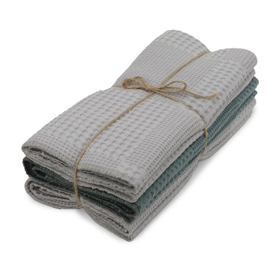 Набор кухонных полотенец VETEXUS VDS 3PC LIGHT GREY WITH PETROL (101407) 