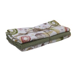 Набор кухонных полотенец VETEXUS VDS 3PC OLIVE WITH CONFETTI 50X70 (184851) 