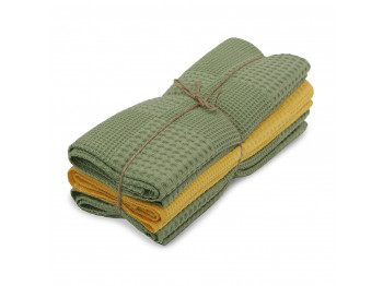 Խոհանոցային սրբիչների հացաքածու VETEXUS VDS 3PC OLIVE WITH YELLOW 50X70 (099322) 