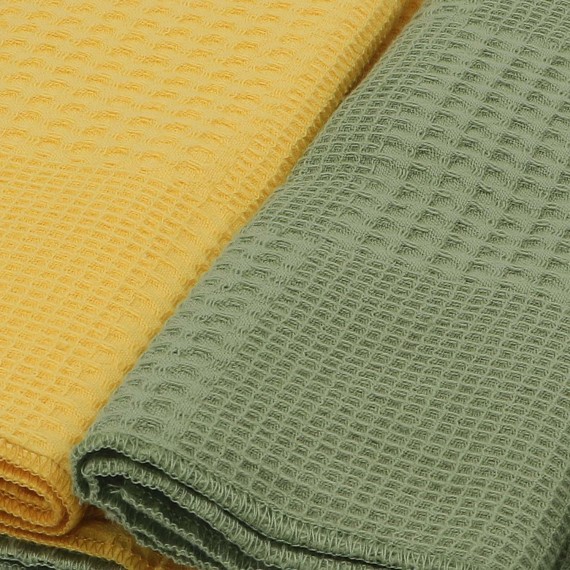 Набор кухонных полотенец VETEXUS VDS 3PC OLIVE WITH YELLOW 50X70 (099322) 