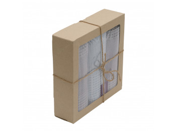 Խոհանոցային սրբիչների հացաքածու VETEXUS VDS BOX 200GSM 3PC GREY WITH SKY BLUE 45X70 (985091) 