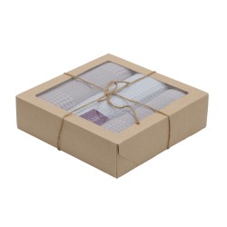Խոհանոցային սրբիչների հացաքածու VETEXUS VDS BOX 200GSM 3PC GREY WITH SKY BLUE 45X70 (985091) 