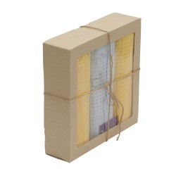 Խոհանոցային սրբիչների հացաքածու VETEXUS VDS BOX 200GSM 3PC YELLOW WITH SKY BLUE 45X70 (985107) 