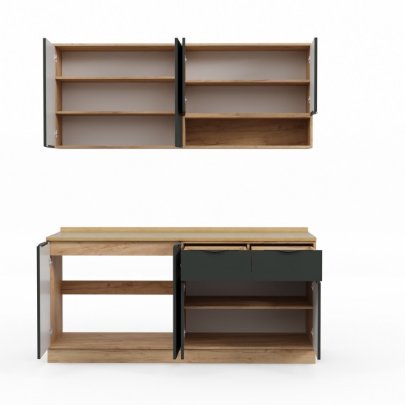 Готовый гарнитур HOBEL EX-E27 MDF (5270) PICADO K003/S036 (10) 