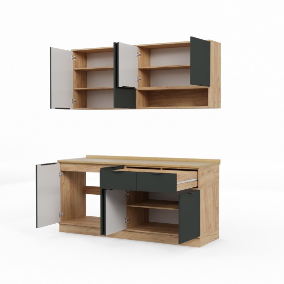 Готовый гарнитур HOBEL EX-E27 MDF (5270) PICADO K003/S036 (10) 
