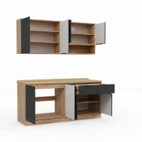 Готовый гарнитур HOBEL EX-E27 MDF (5270) PICADO K003/S036 (10) 