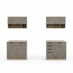 Готовый гарнитур HOBEL EX-E28 MDF (1002) TREX-96 K002/6146 (9) 