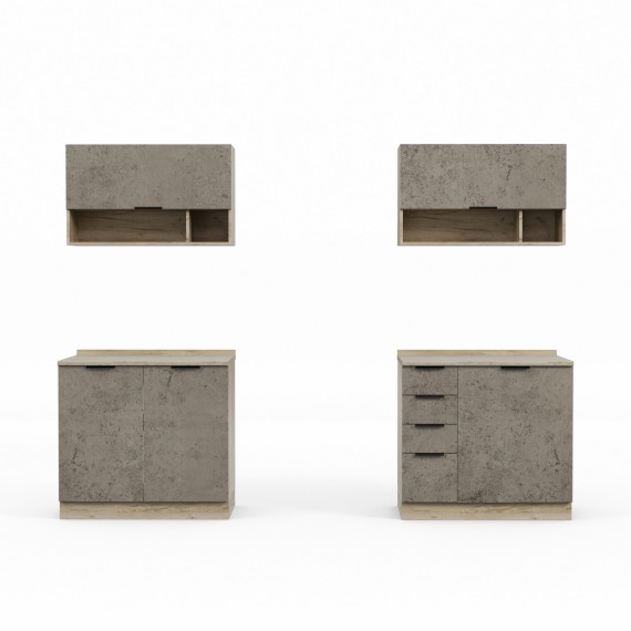 Готовый гарнитур HOBEL EX-E28 MDF (1002) TREX-96 K002/6146 (9) 