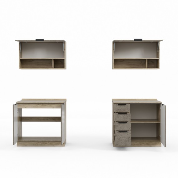 Готовый гарнитур HOBEL EX-E28 MDF (1002) TREX-96 K002/6146 (9) 