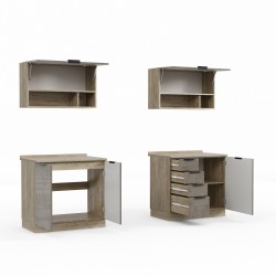 Готовый гарнитур HOBEL EX-E28 MDF (1002) TREX-96 K002/6146 (9) 