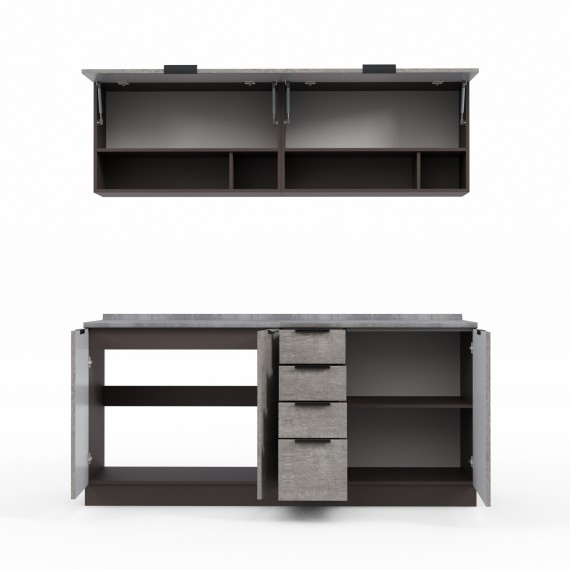 Готовый гарнитур HOBEL EX-E28 MDF (7093) TREX-96 7184/7083 (9) 