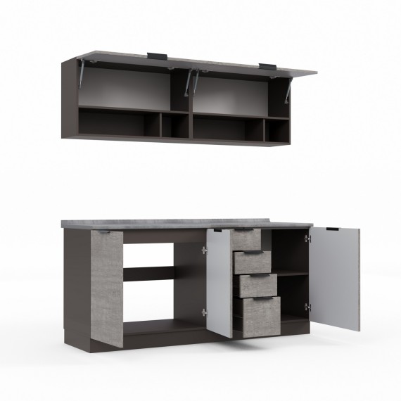 Готовый гарнитур HOBEL EX-E28 MDF (7093) TREX-96 7184/7083 (9) 