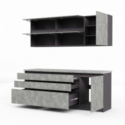 Готовый гарнитур HOBEL EX-E31 (1538) ORMA 075/ORMA 237 (11) 