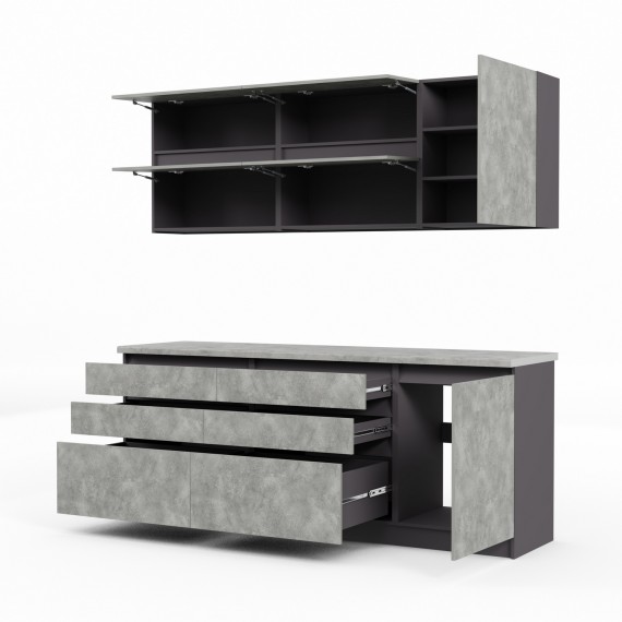 Готовый гарнитур HOBEL EX-E31 (1538) ORMA 075/ORMA 237 (11) 