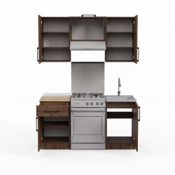 Kitchen set HOBEL X70 UZ-819 BLACK/ K090 COMBY (6) 