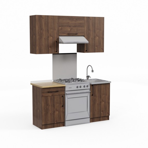 Kitchen set HOBEL X70 UZ-819 BLACK/ K090 COMBY (6) 