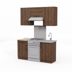 Kitchen set HOBEL X70 UZ-819 BLACK/ K090 COMBY (6) 