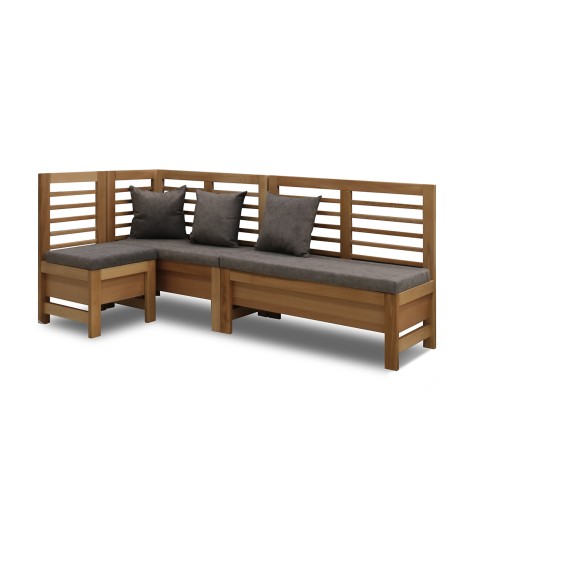 Кухонный уголок HOBEL CORNER OLIVER WOOD NATURAL/LEONARDO 5 L (5) 