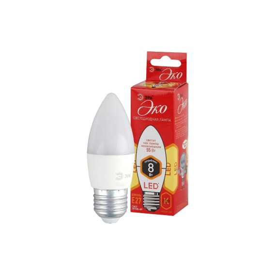 Лампa ERA ECO B35-8W-827-E27 