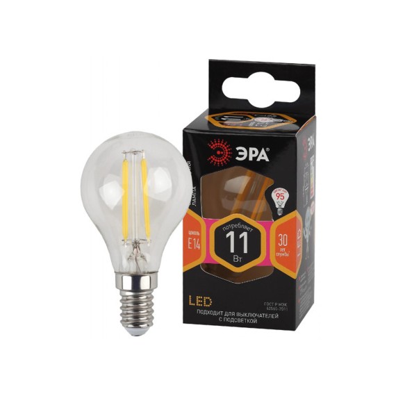 Lamp ERA F-LED P45-11W-827-E14 