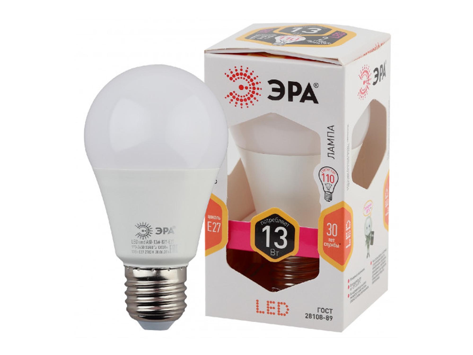 լամպ ERA LED A60-13W-827-E27 