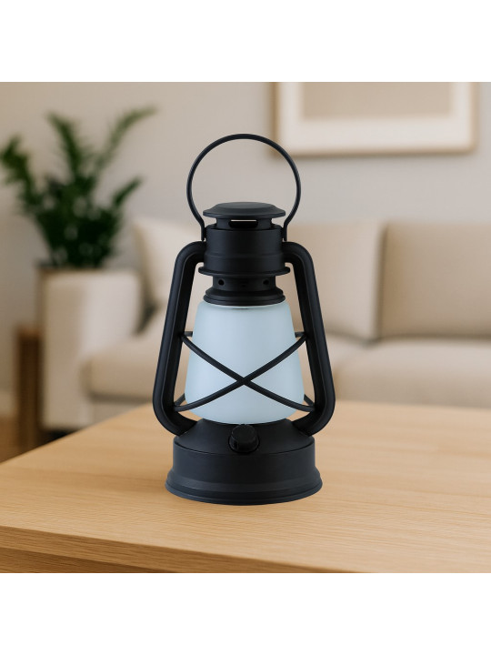 Լուսամփոփ KOOPMAN LANTERN 22CM BLACK WITH 12LED (ASX000120)