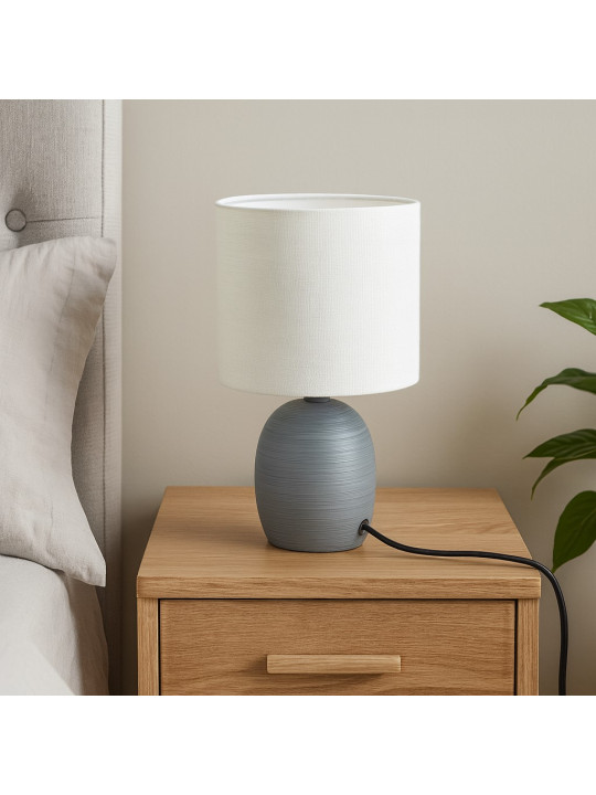 Լուսամփոփ KOOPMAN TABLE LAMP CERAMIC E14 26CM (122238) (LP9000010)