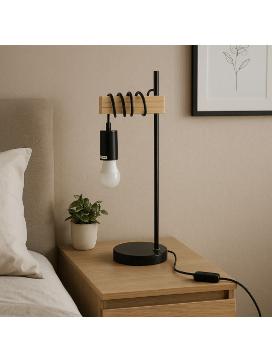 Ночник KOOPMAN TABLE LAMP METAL BK (Y03000250)
