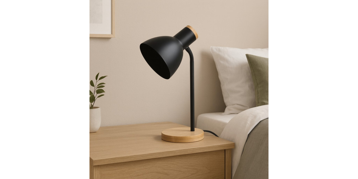 Ночник KOOPMAN TABLE LAMP METAL WITH WOOD (954204) (HZ1601020)