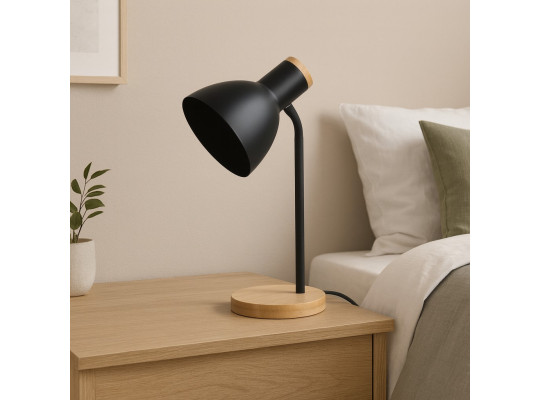 Ночник KOOPMAN TABLE LAMP METAL WITH WOOD (954204) (HZ1601020)