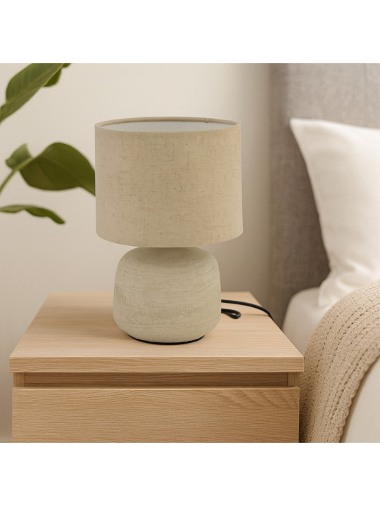 Լուսամփոփ KOOPMAN TABLE LAMP STONEWARE E14 (551397) (LP9000030)