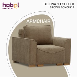Кресло HOBEL BELONA 1  F/R LIGHT BROWN BONCUK 7 (3) 