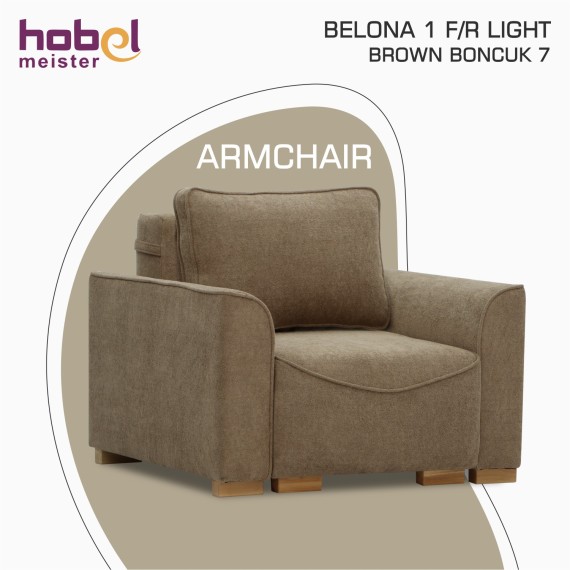 Բազկաթոռ HOBEL BELONA 1  F/R LIGHT BROWN BONCUK 7 (3) 